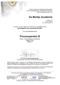 Certificaat Proces Operator B