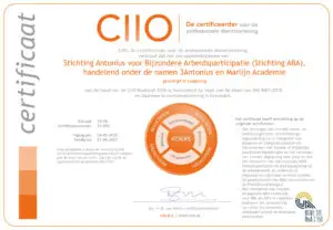 St. ABA certificaat maatstaf (2505) - ISO 9001-2015